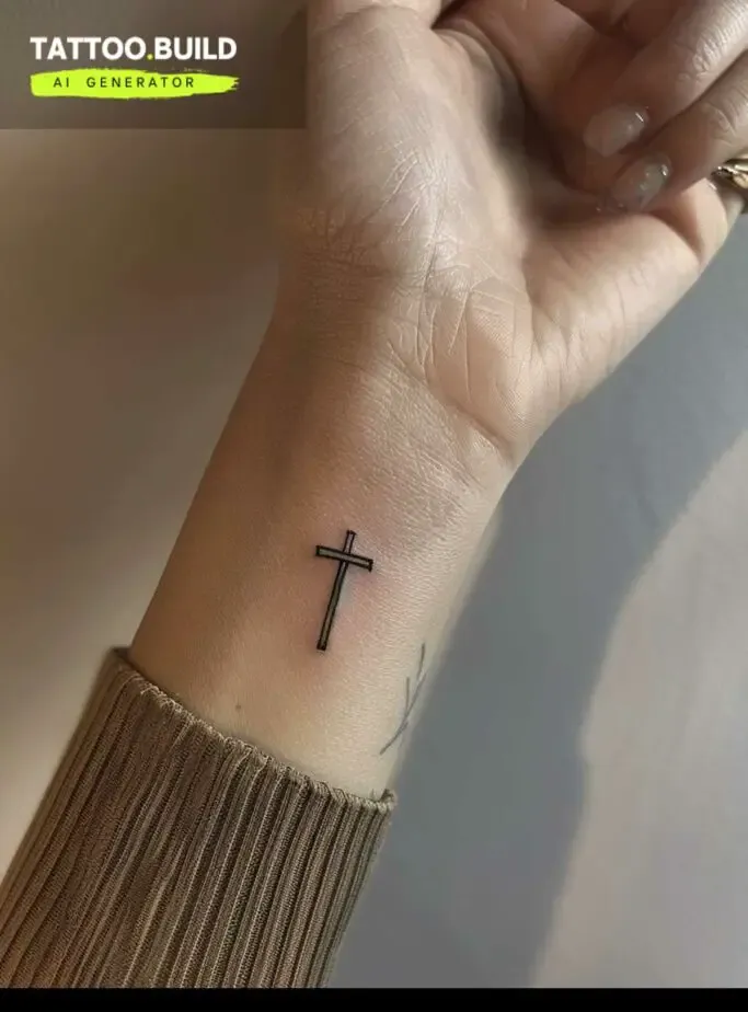 Wrist Cross Tattoo Woman