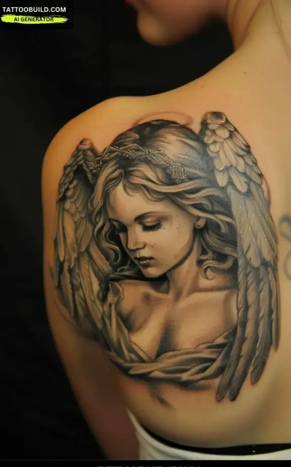angel tattoo for women: guardian angel ideas