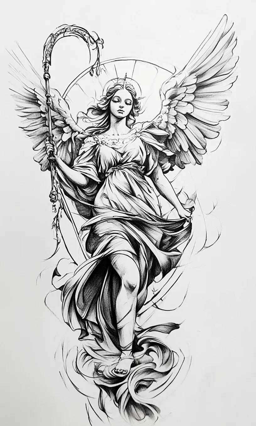 Angel Tattoo Drawings-22