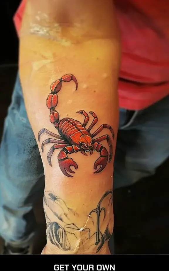 realistic scorpion tattoo
