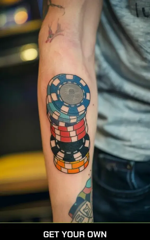 Poker chip tattoo idea