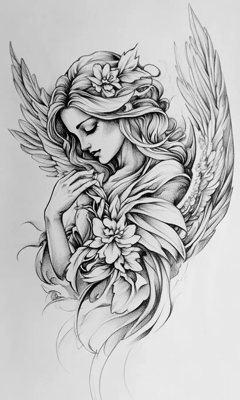 Angel Tattoo Drawings-18