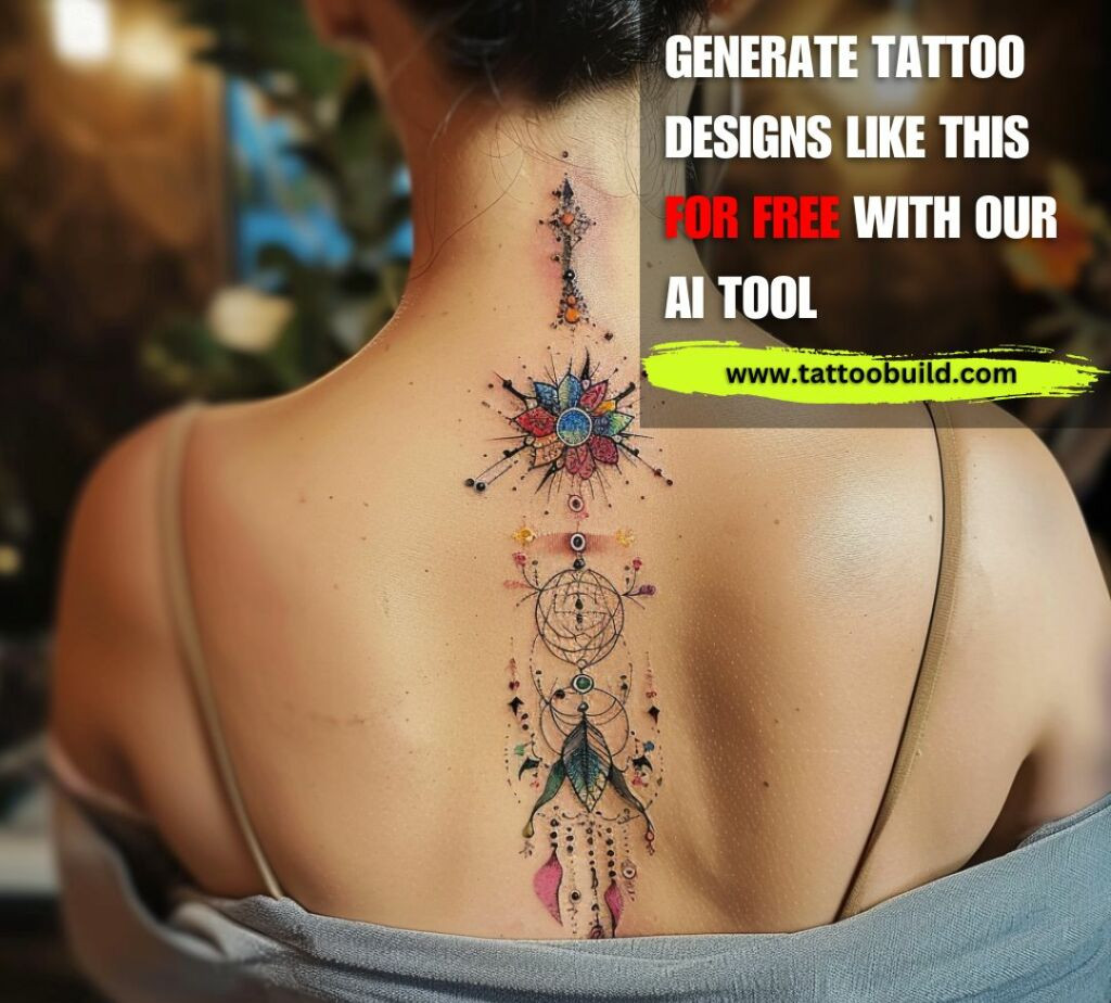 fine line spine tattoo