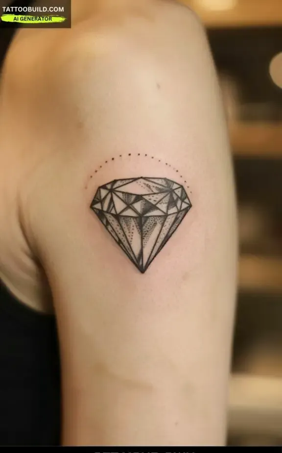 diamond little tattoos for women