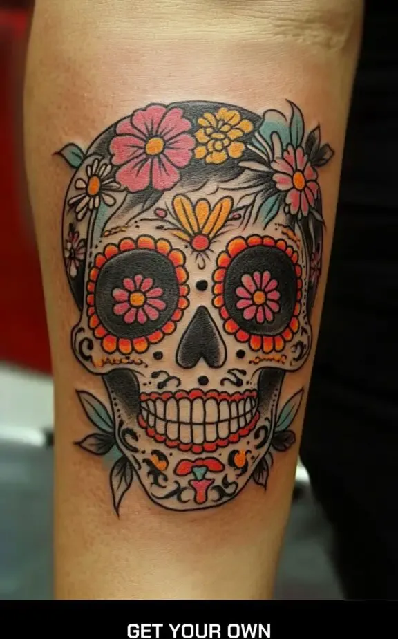 Sugar Skull Chicano Tattoo