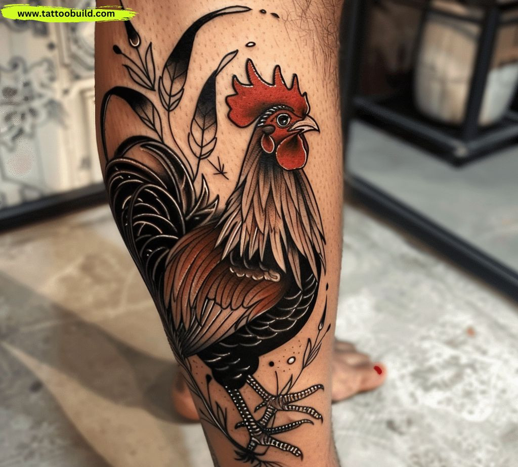rooster tattoo idea