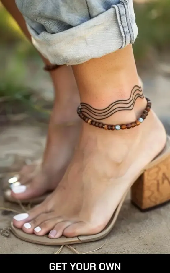 wave beach tattoo idea