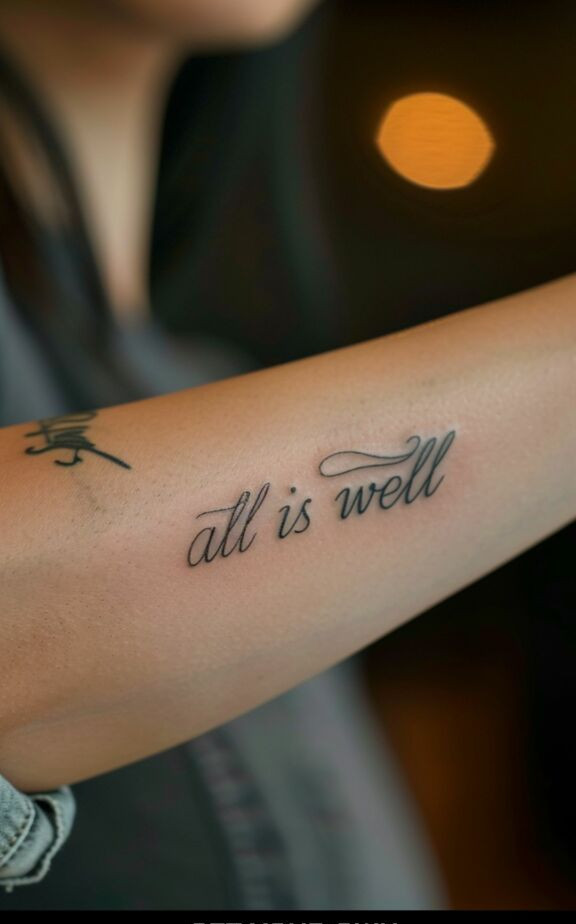 Womens tattoo back of the arm