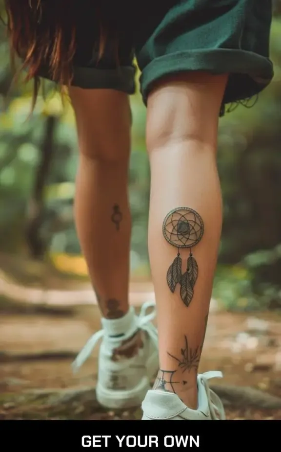 minimalist dreamcatcher tattoos for females