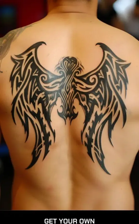 tribal wings tattoo