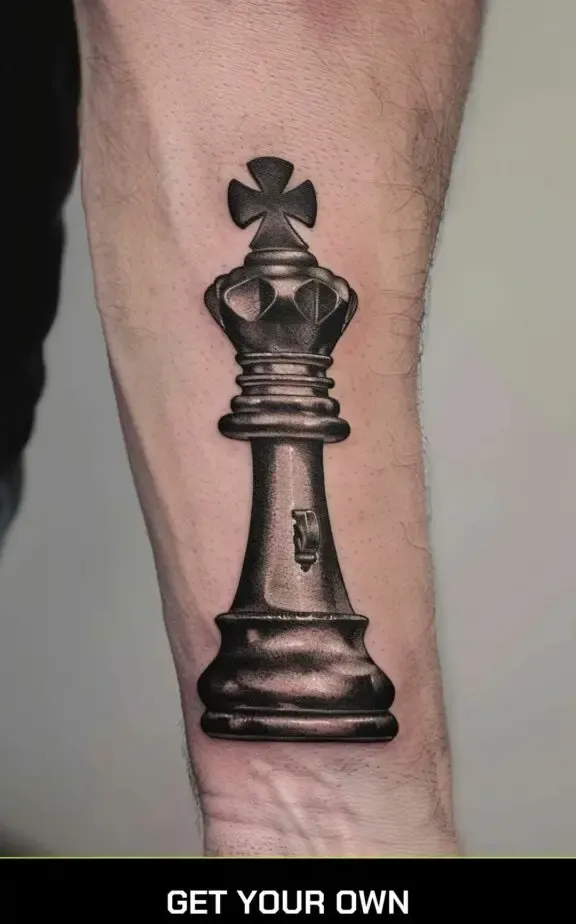 queen chess piece tattoo