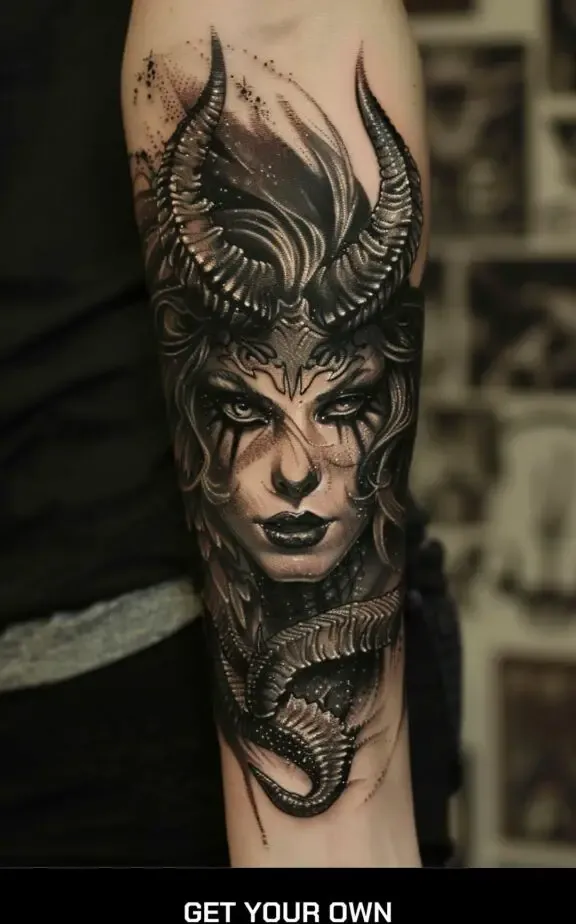 cute devil demon tattoo