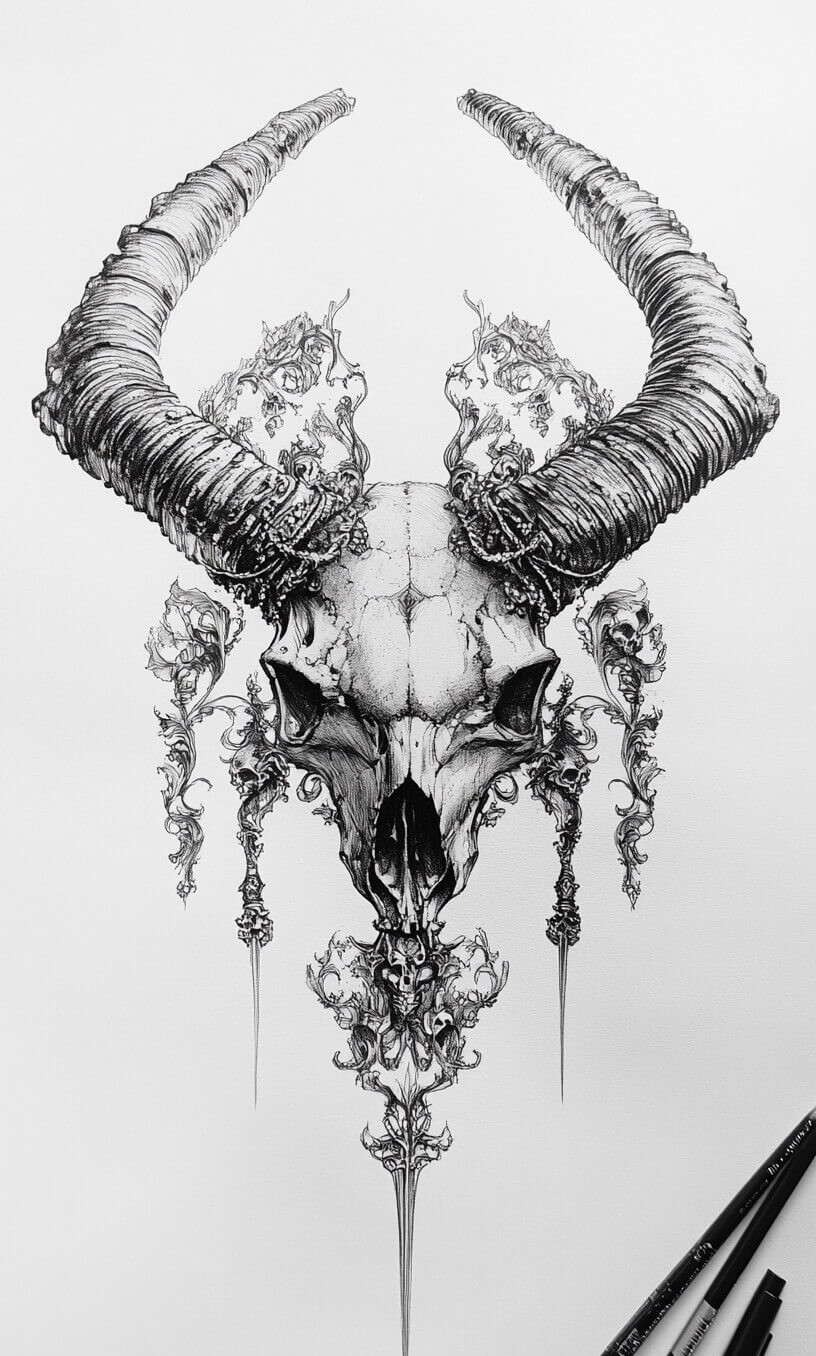 Gothic Tattoo Drawings-40