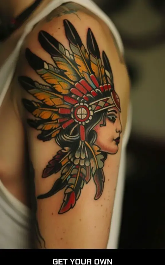 native American tribal tattoo