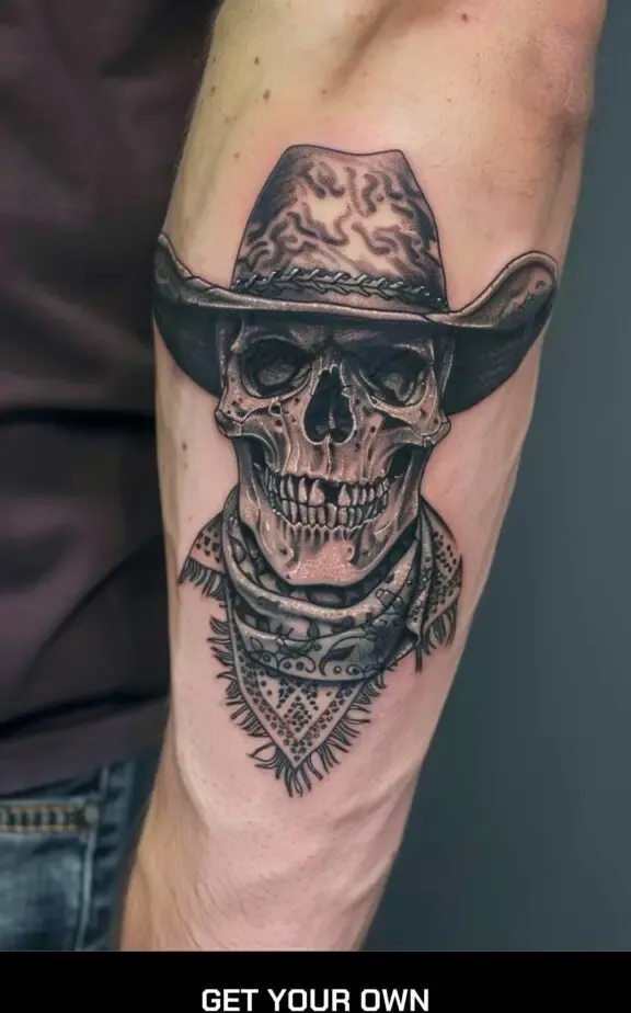 cowboy skull tattoo