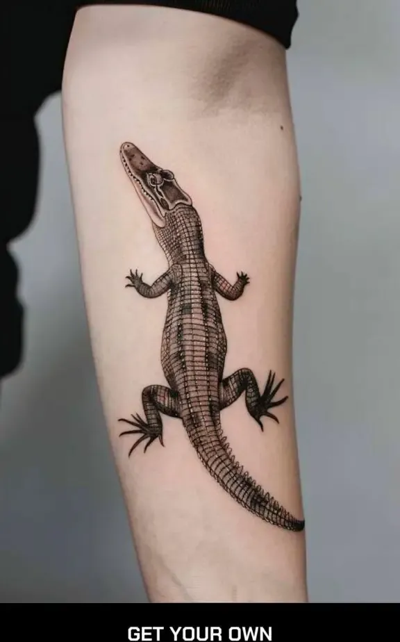 alligator forearm tattoo
