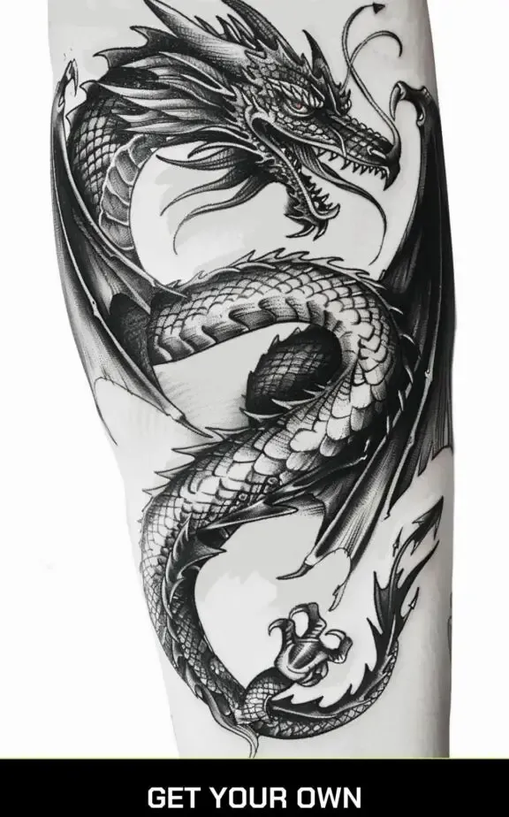dragon japanese tattoo design