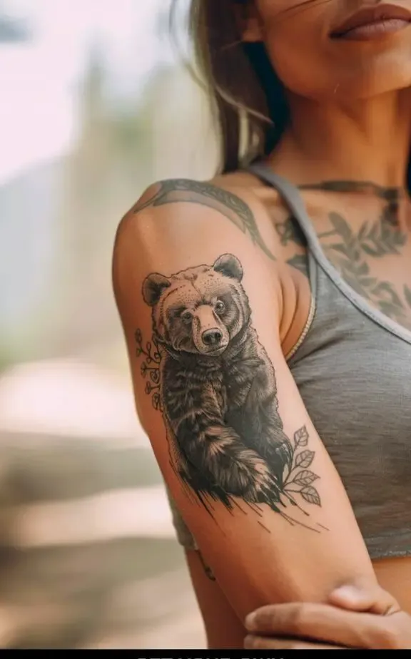 bear bicep tattoos for females