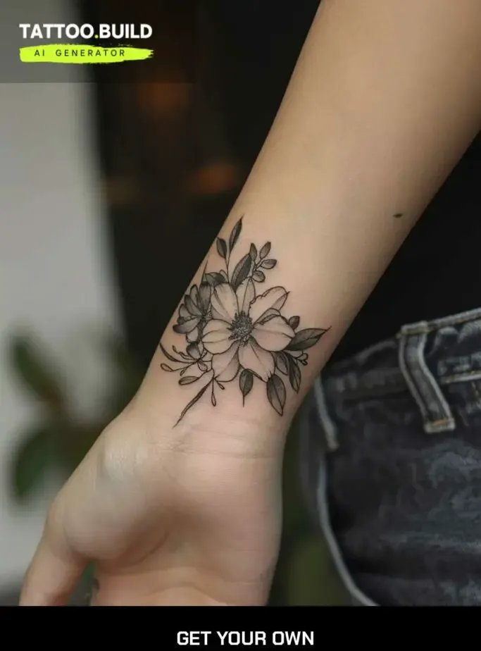 Blossom Tattoo Wrist