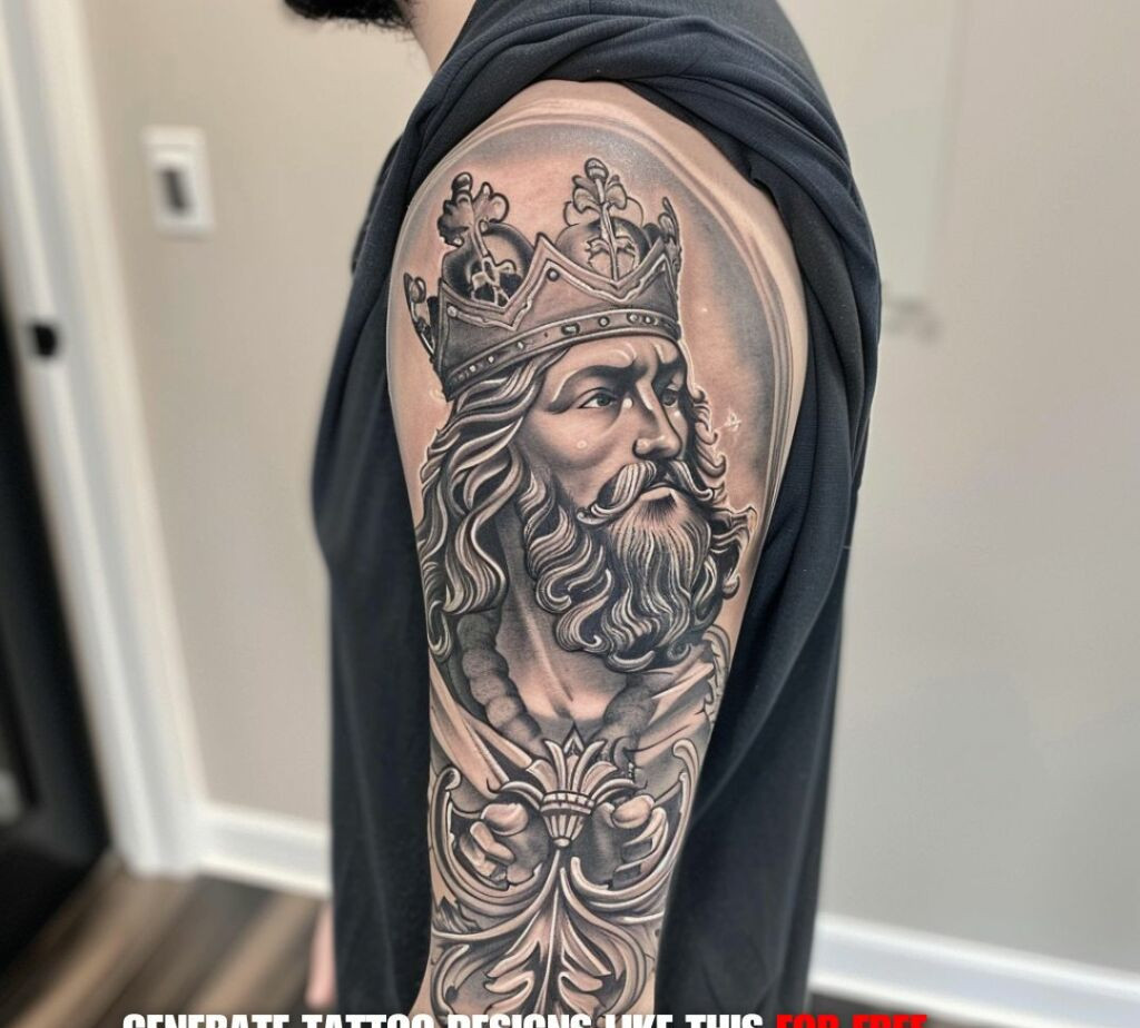 king forearm tattoo