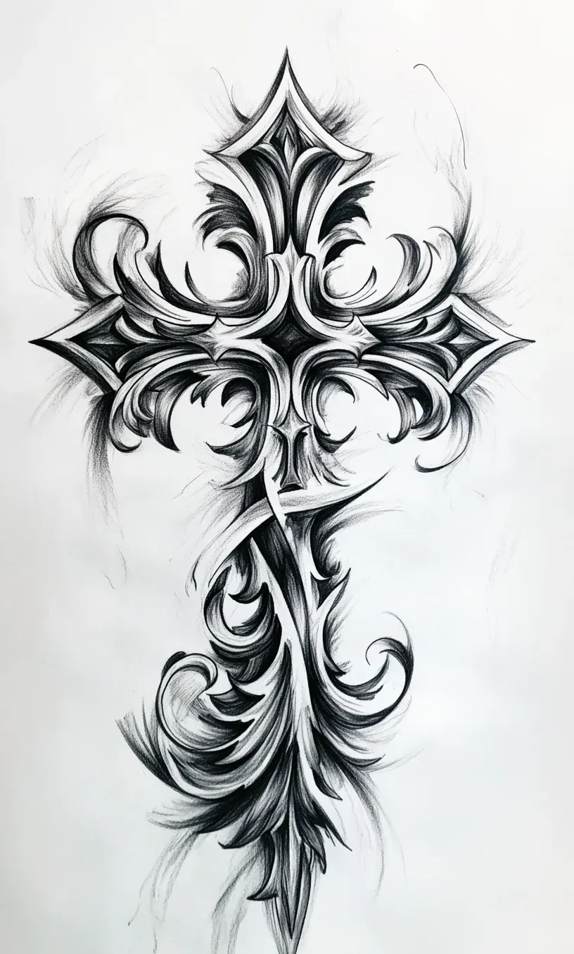 Cross Tattoo Drawings-24