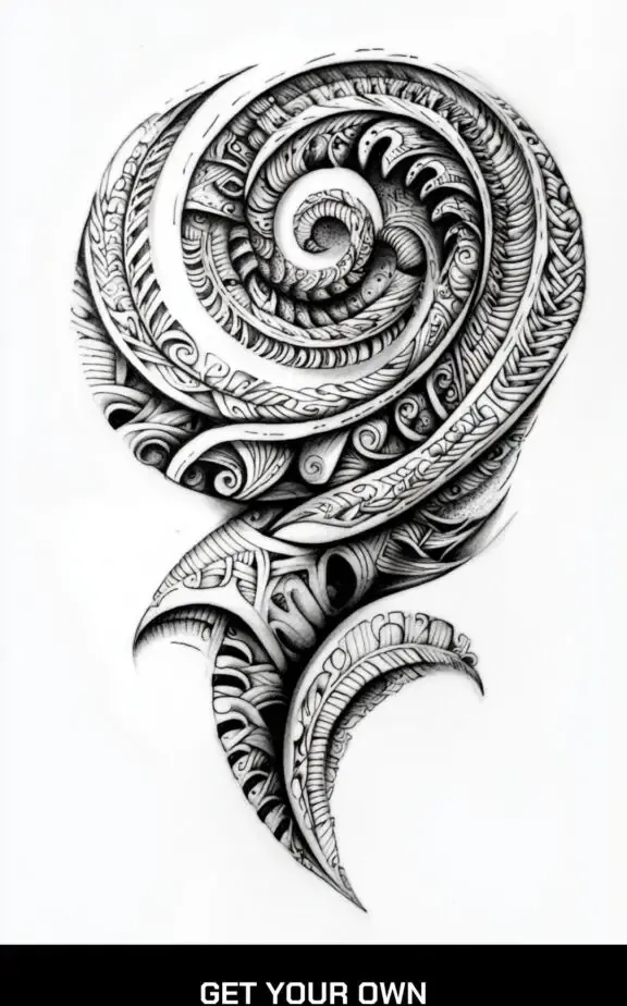 Maori tattoo pattern from new zealand