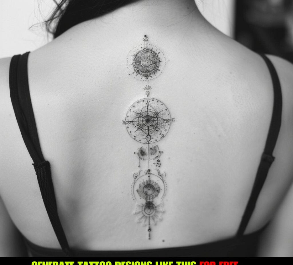 three circles tattoo on the back