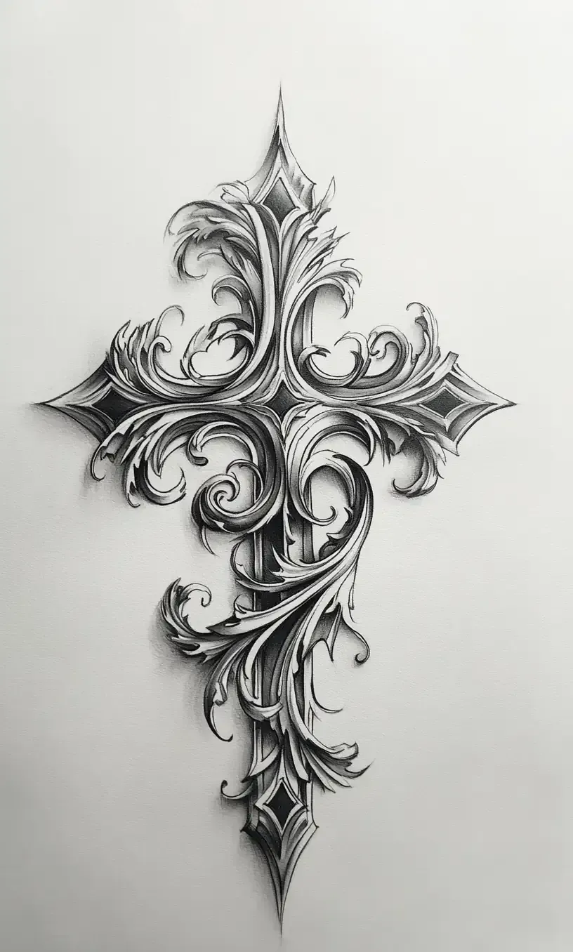 Cross Tattoo Drawings-6