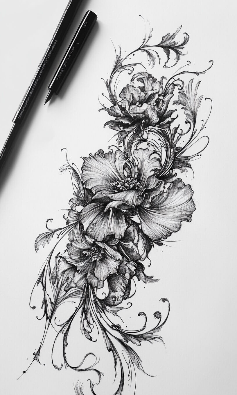 Gothic Tattoo Drawings-10