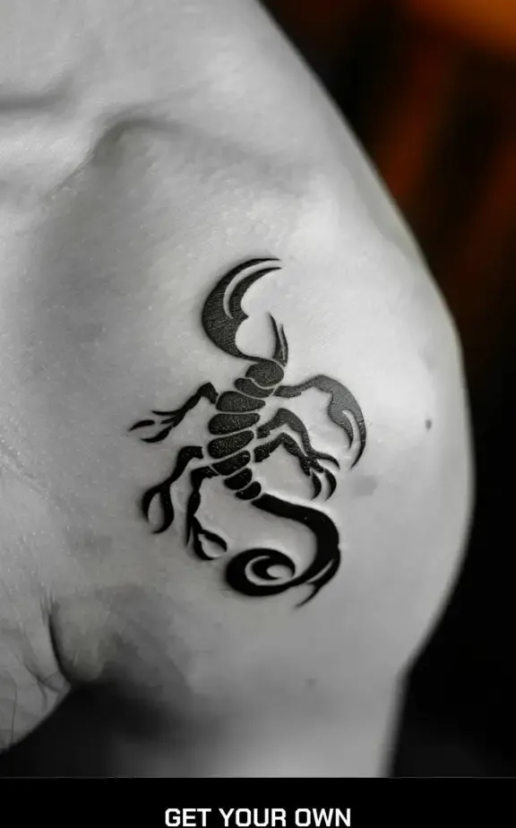 tribal scorpion tattoo