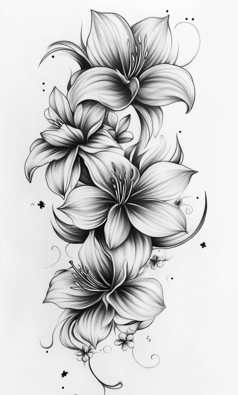 Flower Tattoo Drawings-31