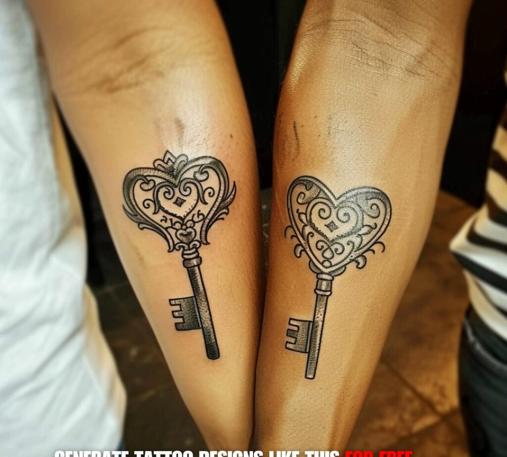 heart shaped key tattoo meaning loyalty