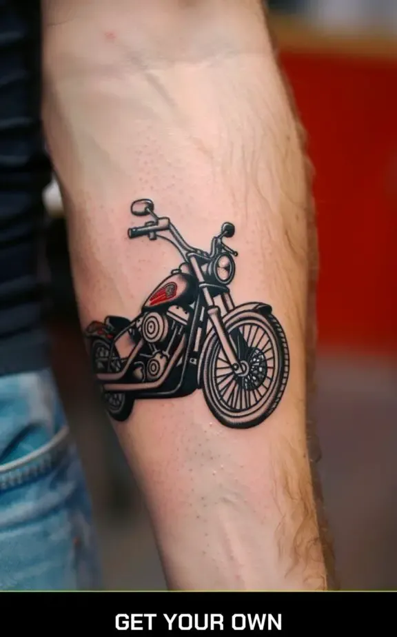 Harley-Davidson classic motorcycle tattoo