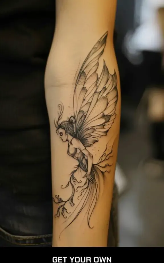 fairy wing tattoo design idea
