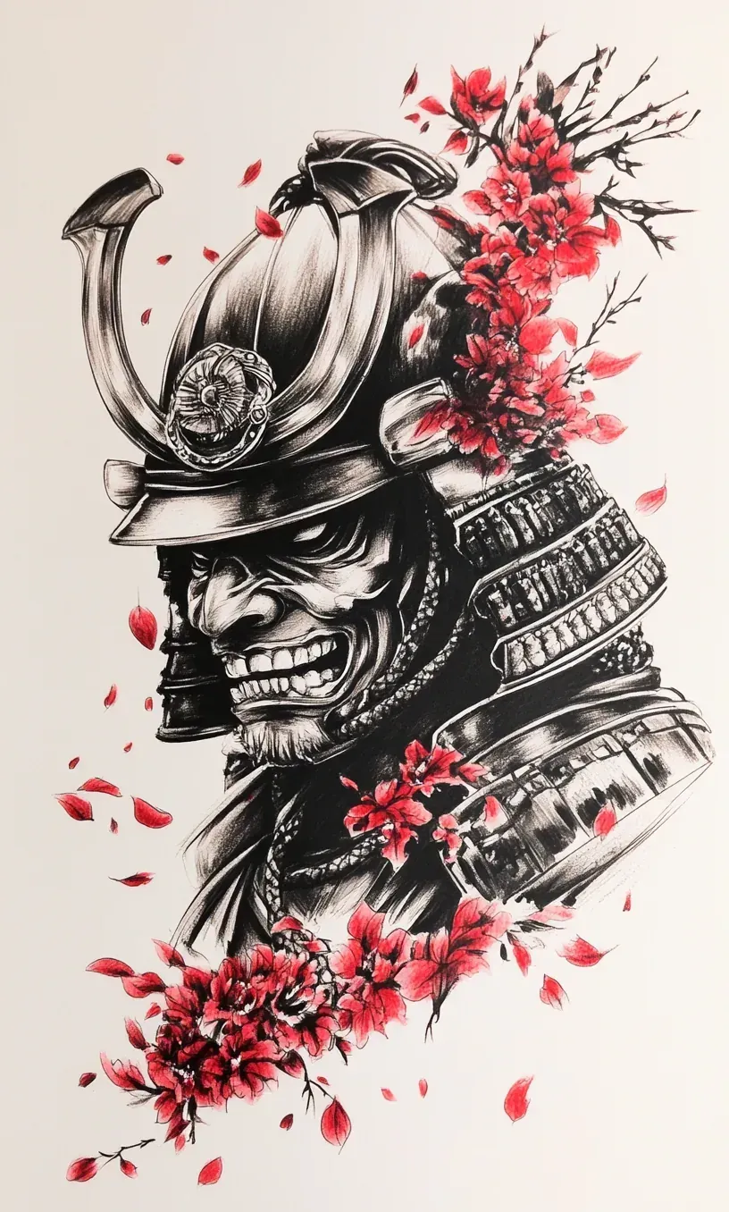Samurai Tattoo Drawing-22