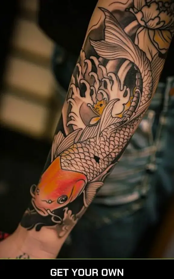koi fish japanese tattoo design
