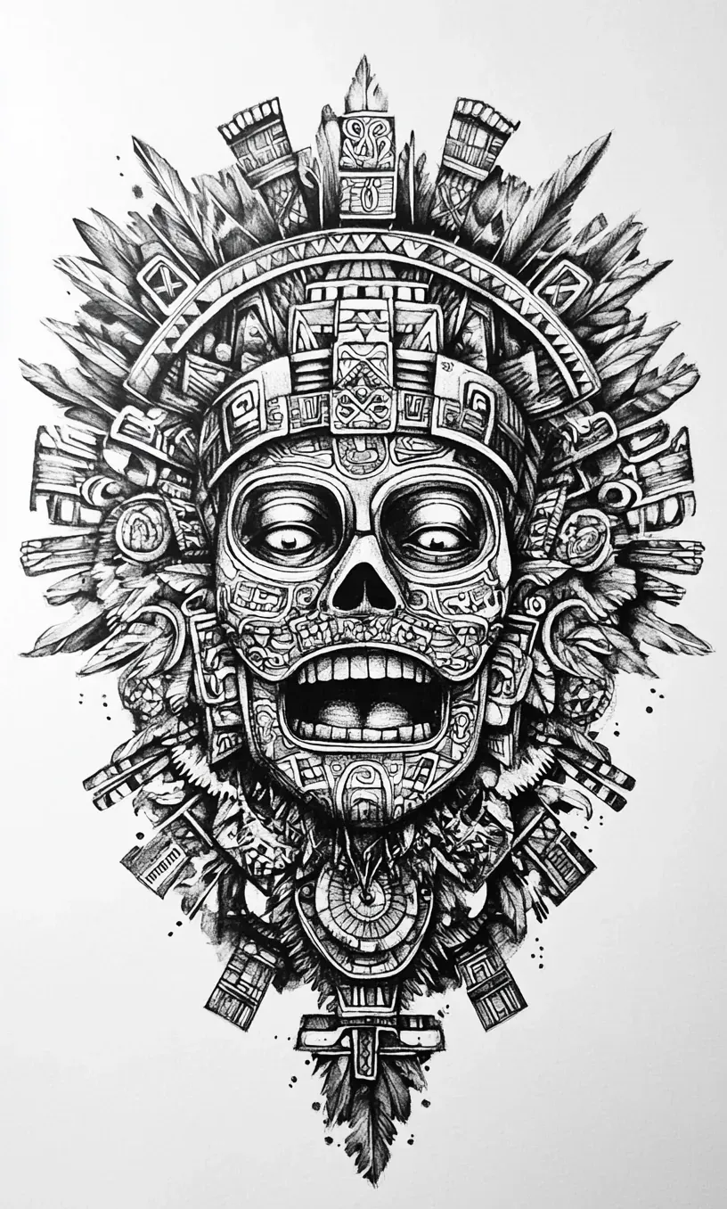 Aztec Drawings Tattoos-12