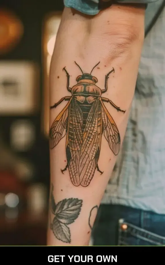 cicada  bug tattoo