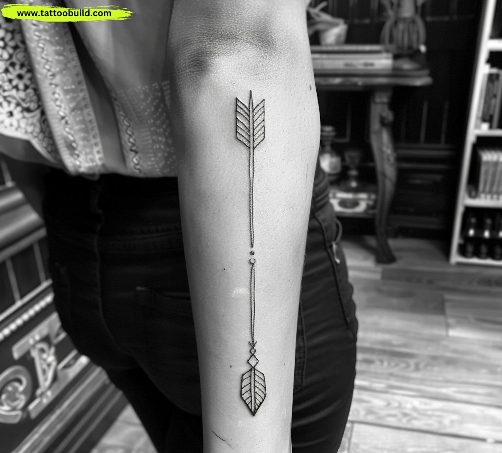 minimalist arrow tattoo idea