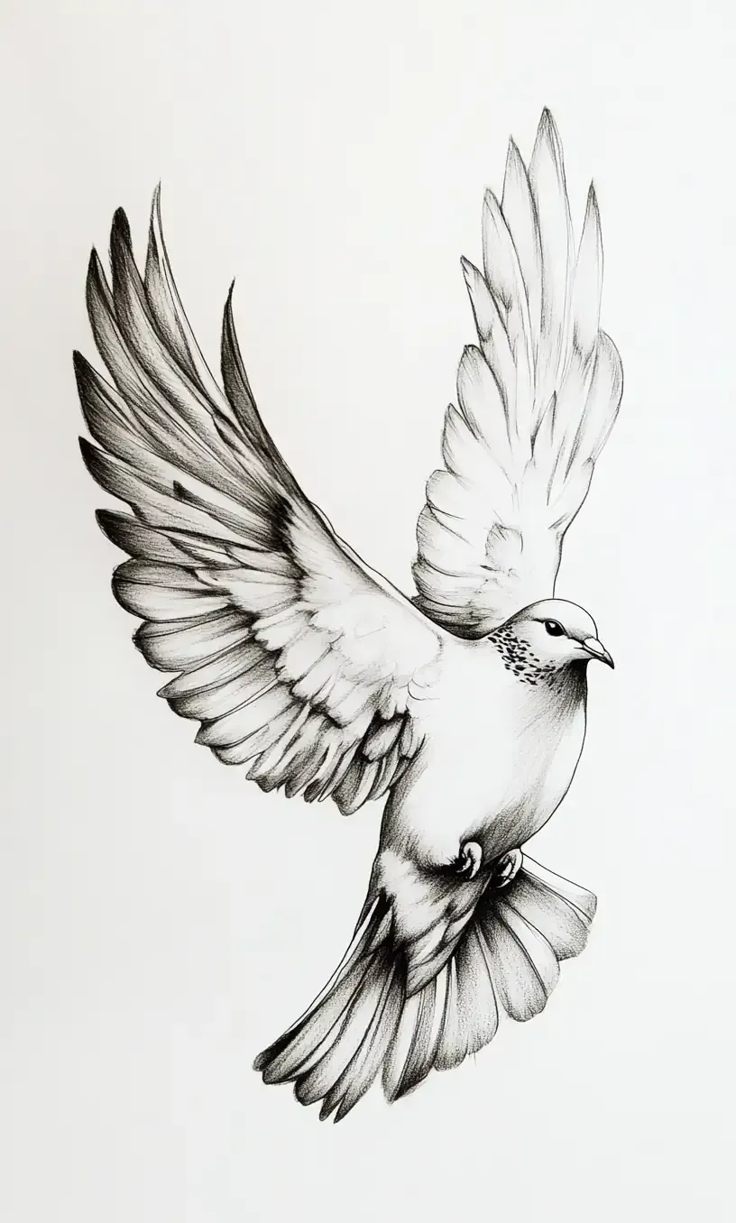 Dove Tattoo Drawing-8