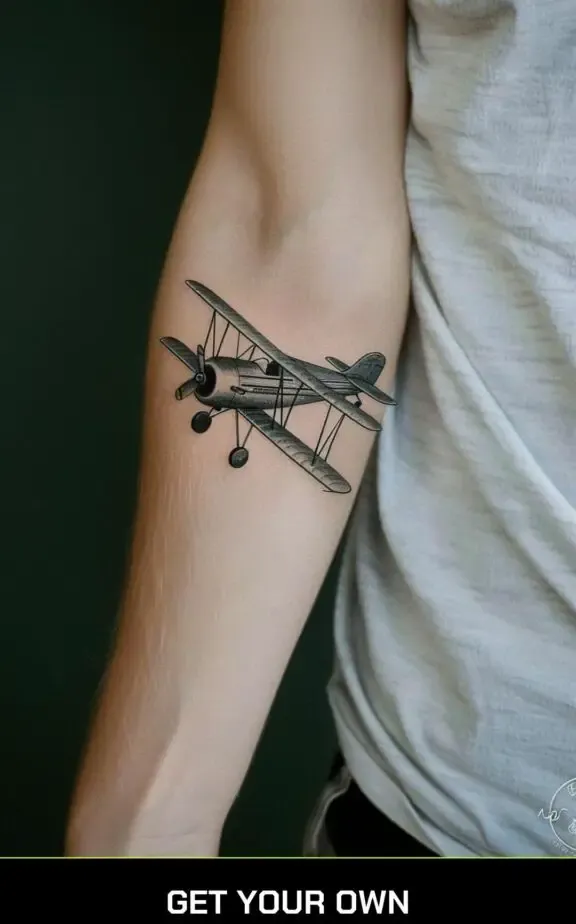 airplane tattoo idea