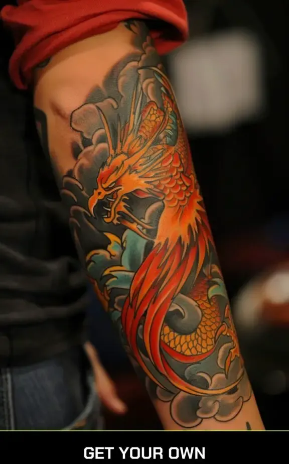 phoenix japanese tattoo design