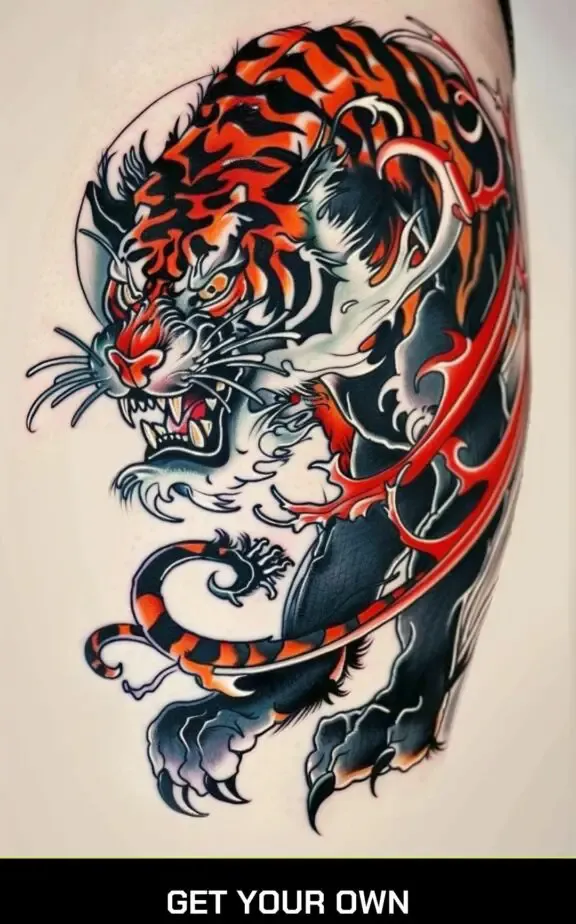 tiga (tora) japanese tattoo design