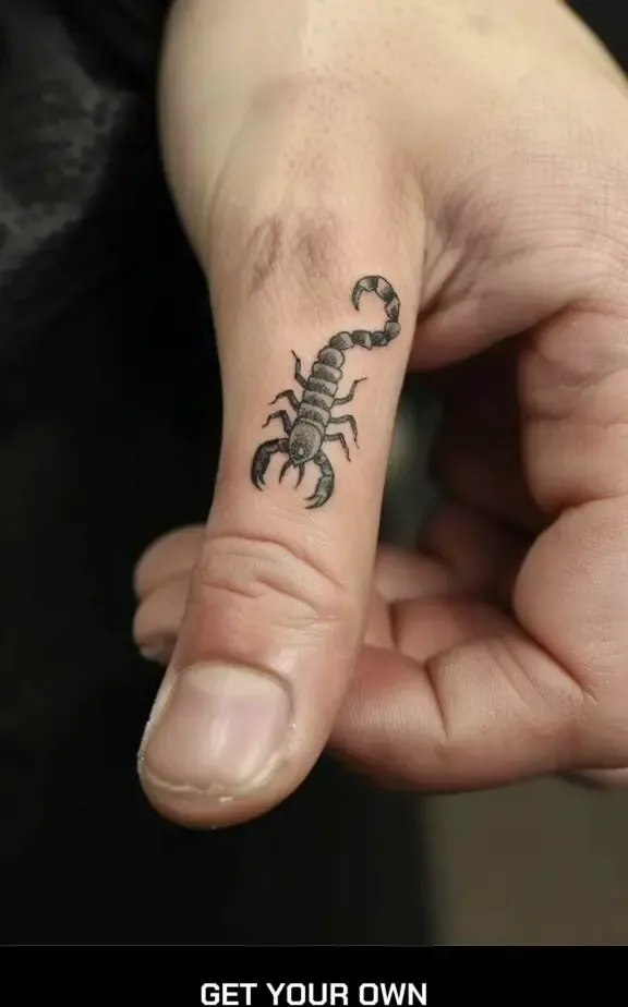 scorpion finger tattoo