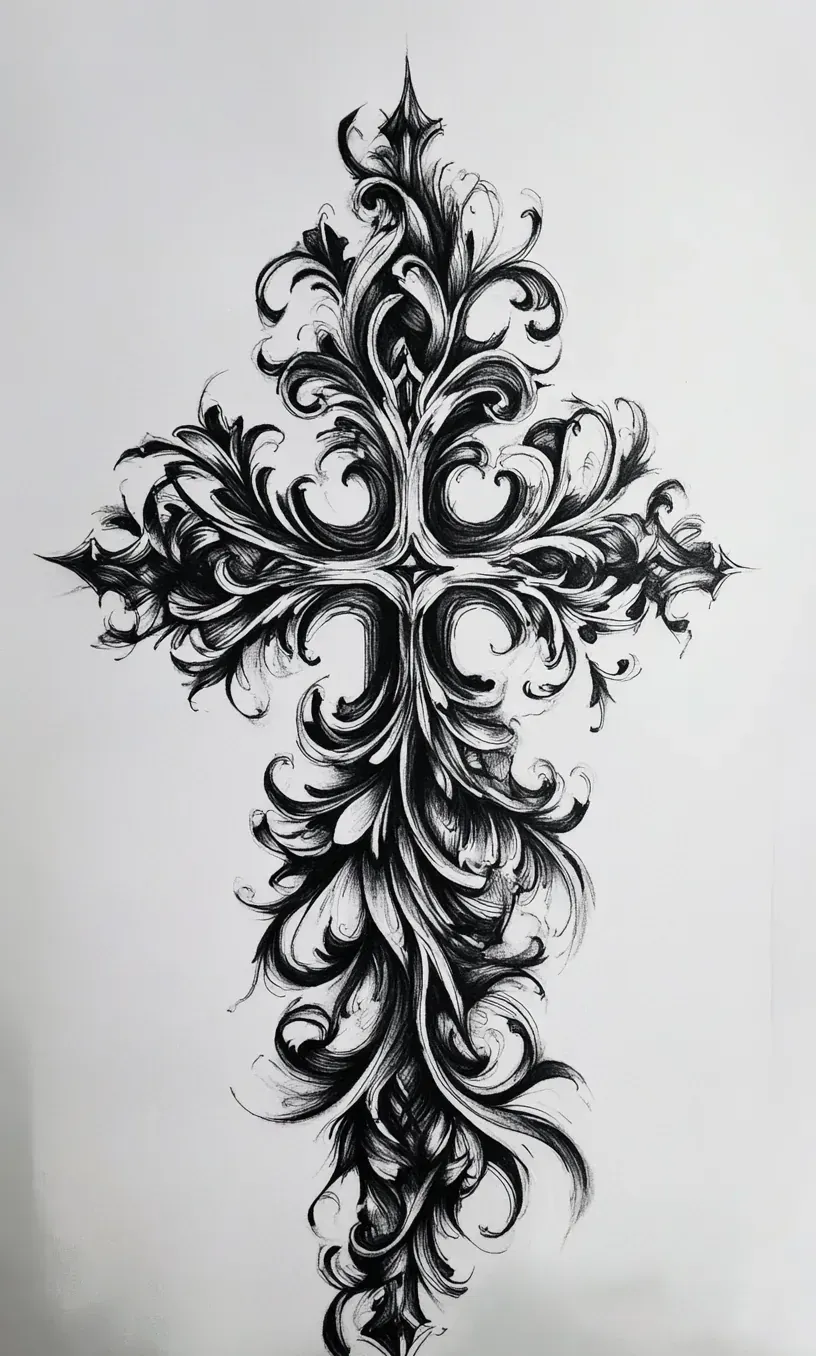 Cross Tattoo Drawings-7