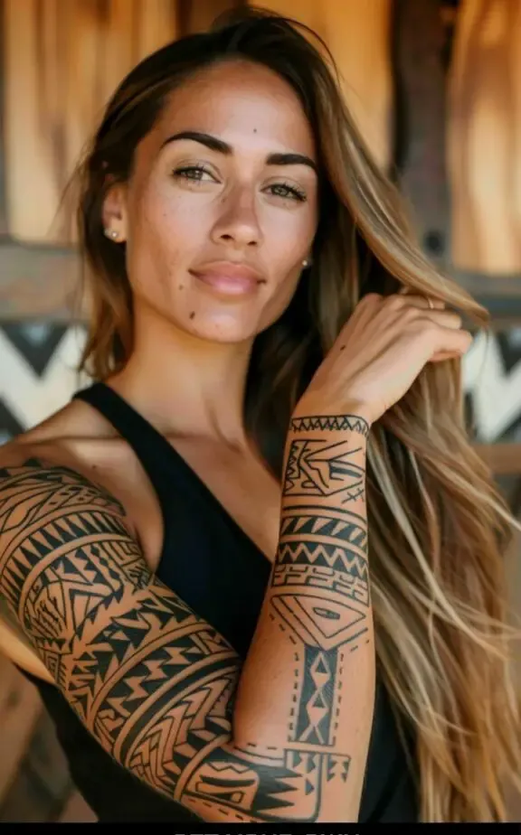 aztec sleeve tattoo