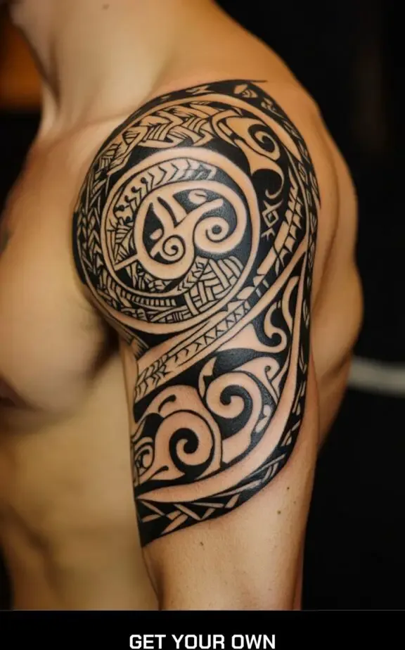 Maori upper arm tattoo idea