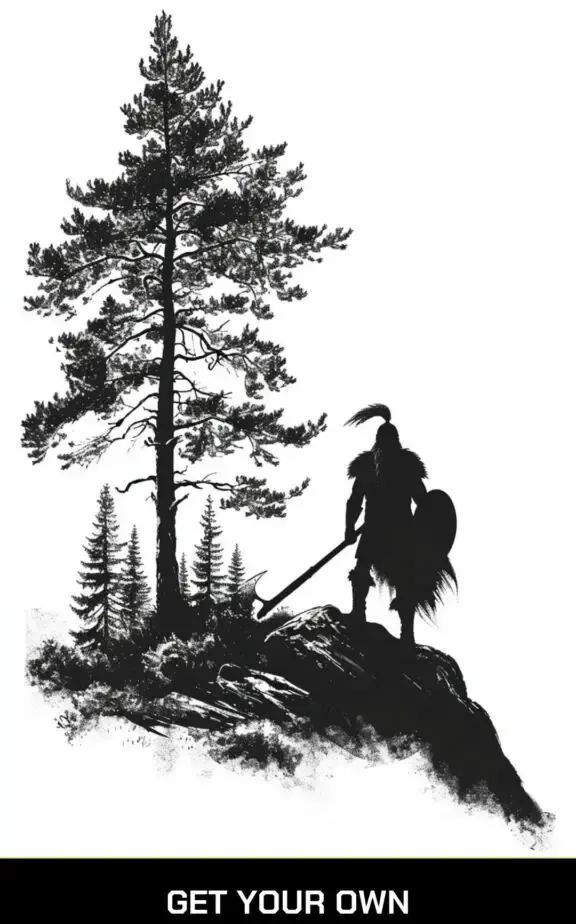  Viking warrior tattoo design idea