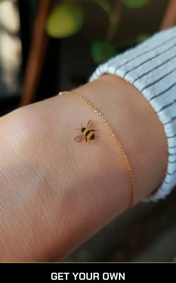 small bee tattoo design