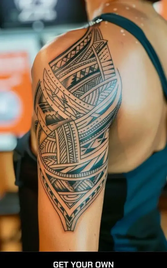 shoulder tribal tattoo